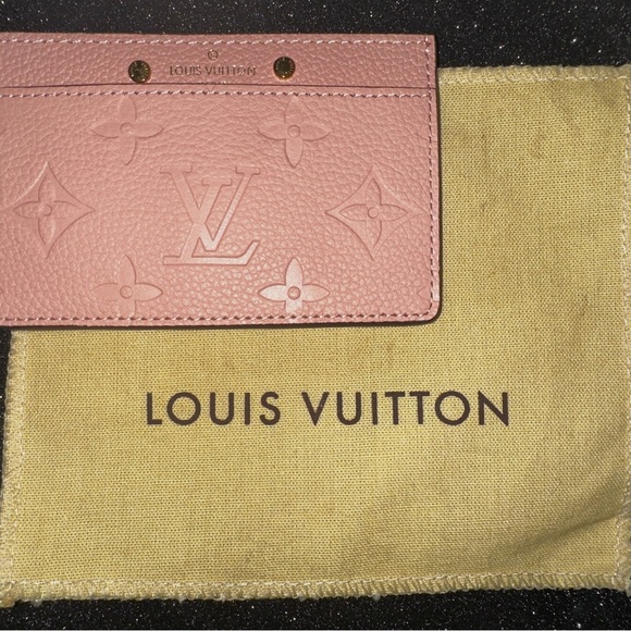 LV Monogram Pink Card Holder - Picture 1 of 5